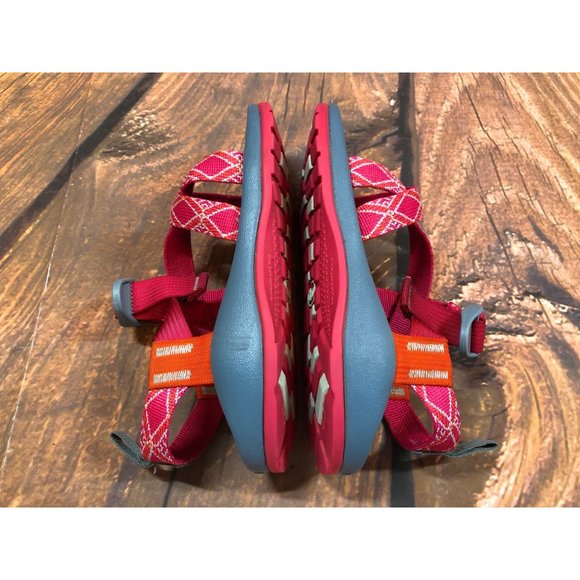 Chaco Z1 Ecotread Sandal Boho Rasberry Pink Girls 3 (6t43) - Picture 5 of 10